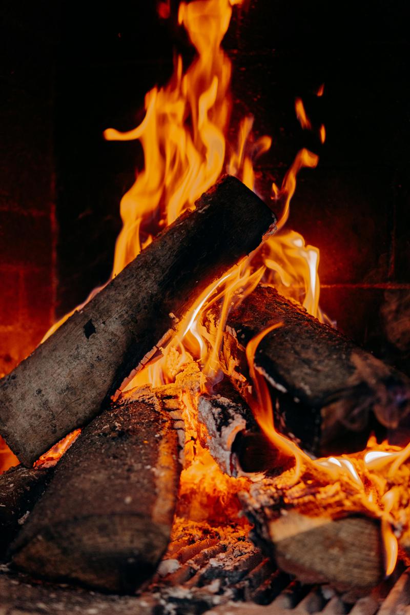 cozy fireplace