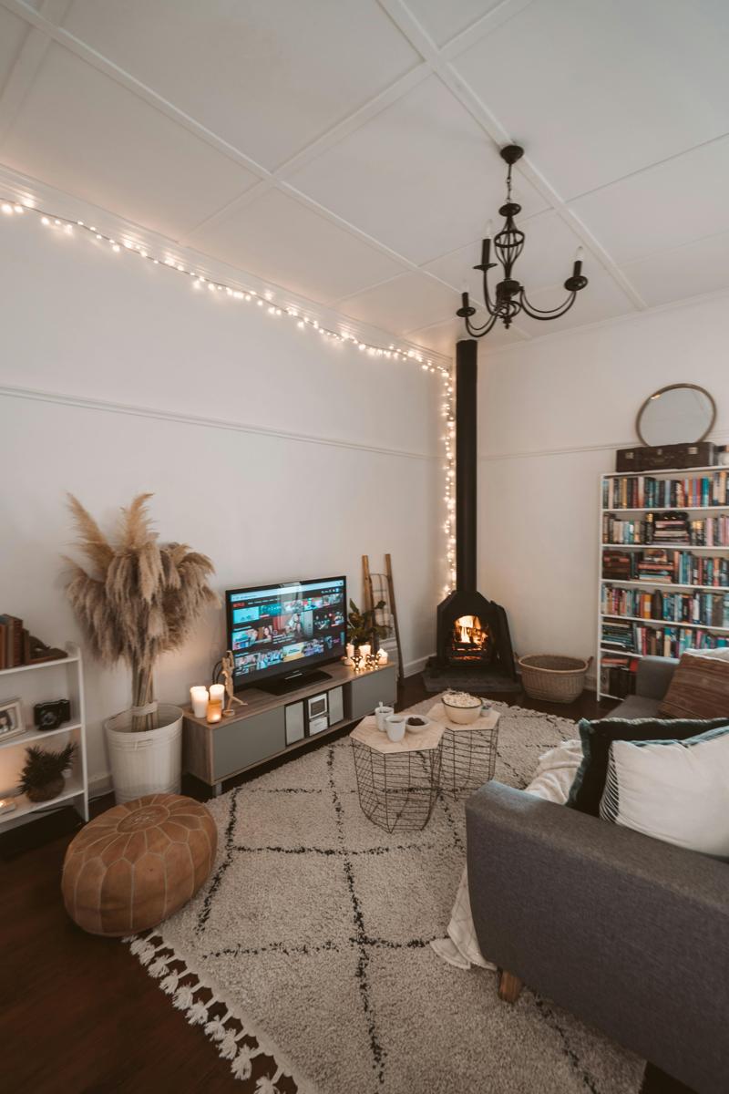 cozy fireplace
