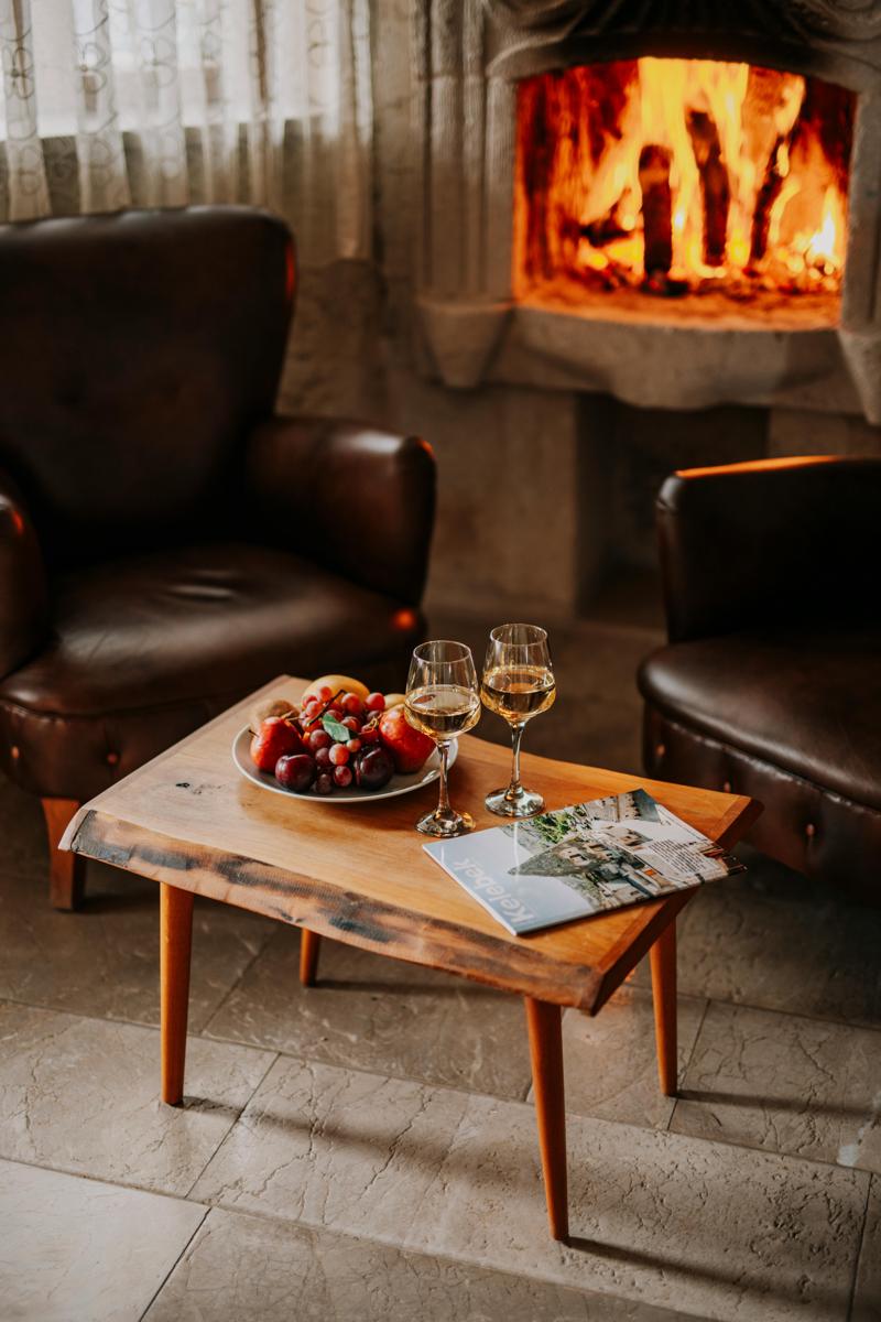 cozy fireplace