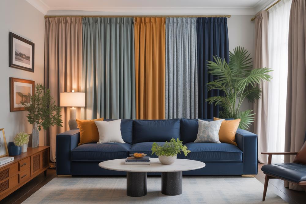 navy sofa